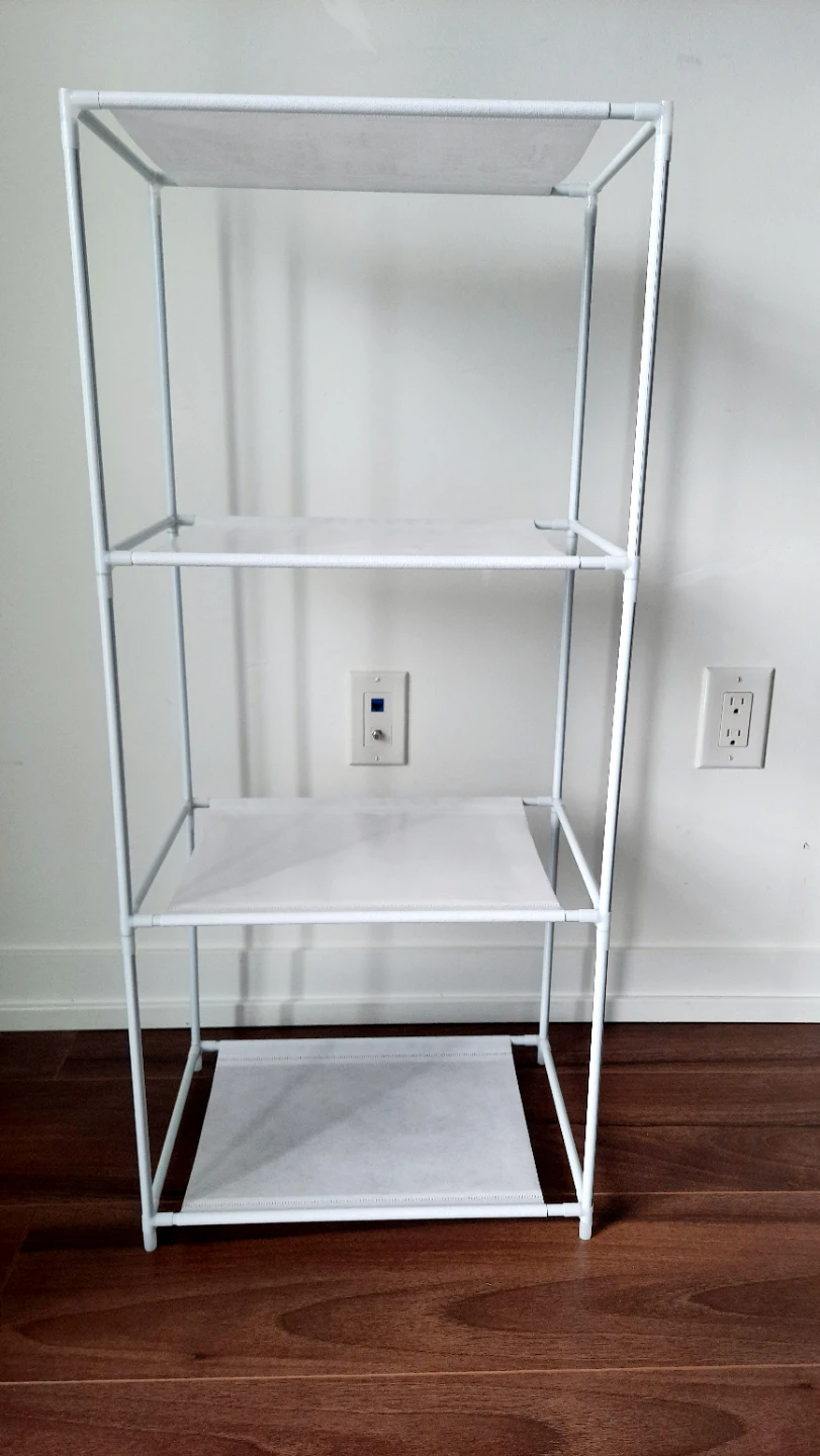 4-Tier White Storage Shelf Unit - photo 4