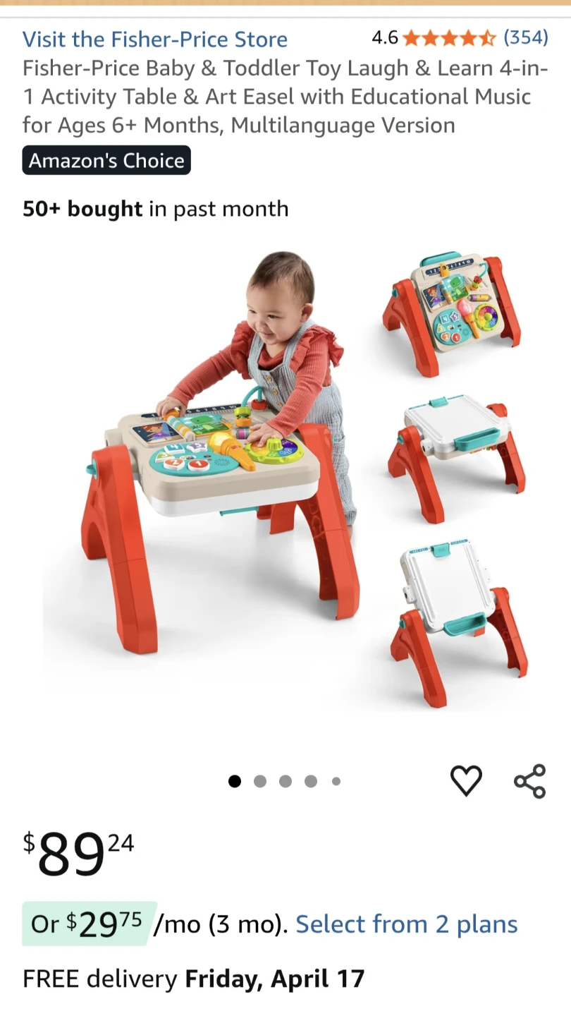 Fisher-Price Laugh & Learn 4-in-1 Activity Table & Art Easel - photo 3