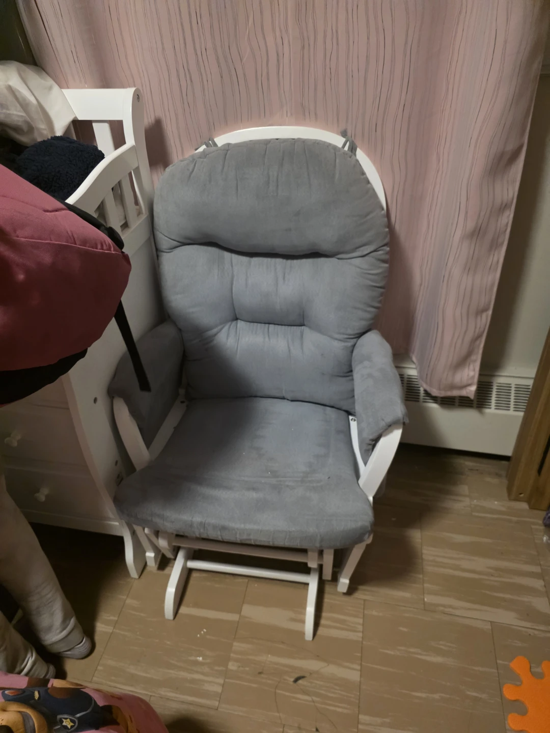 Grey Glider Rocking Chair with a legs rest included - photo 2
