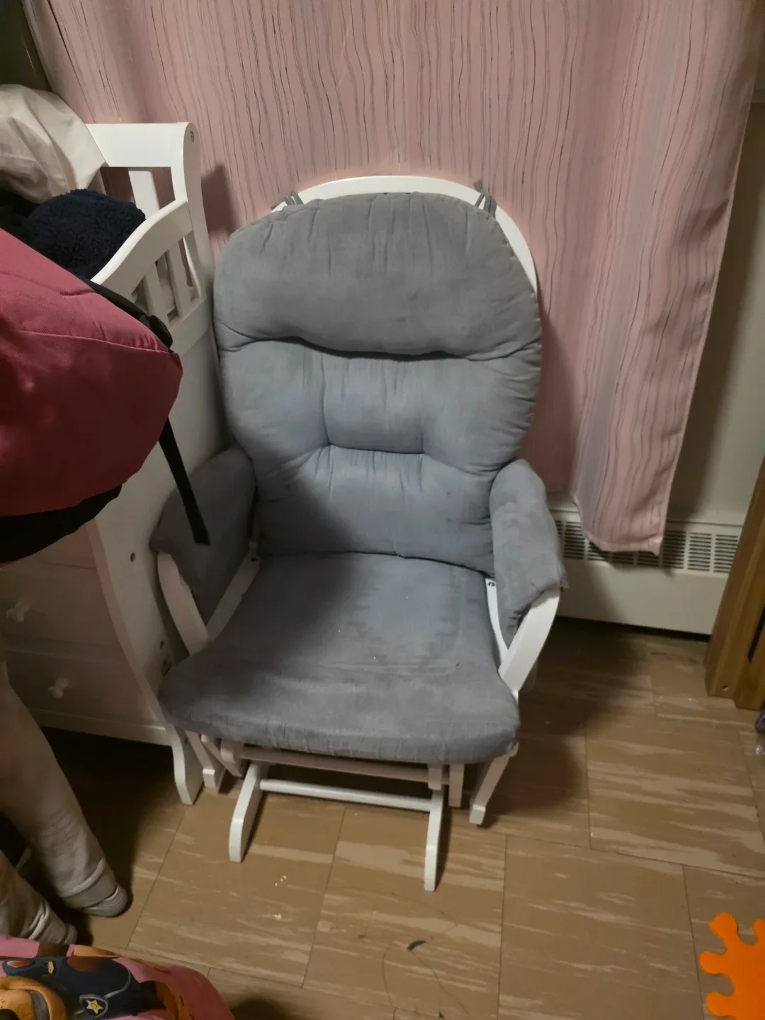 Grey Glider Rocking Chair with a legs rest included - photo 2