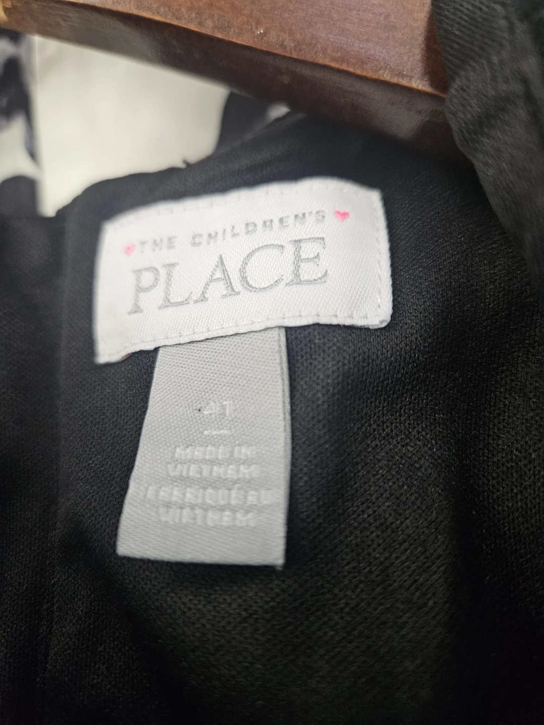 The Children's Place Black & White Floral Dress Size 4T - photo 2