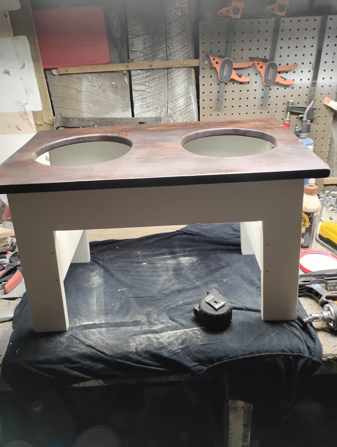 Wooden Elevated Dog Bowl Stand