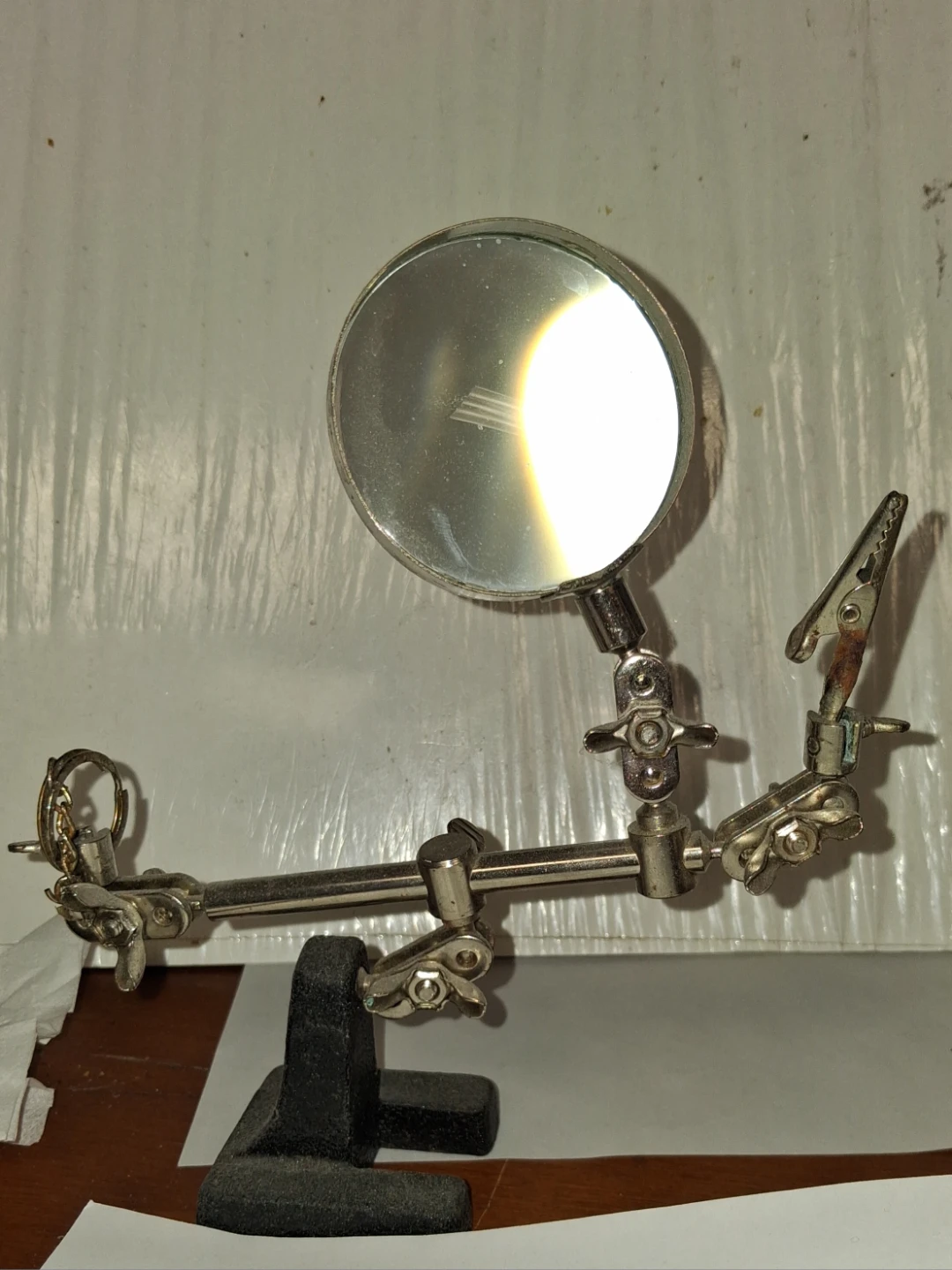 Helping Hand Magnifying Glass with Alligator Clips