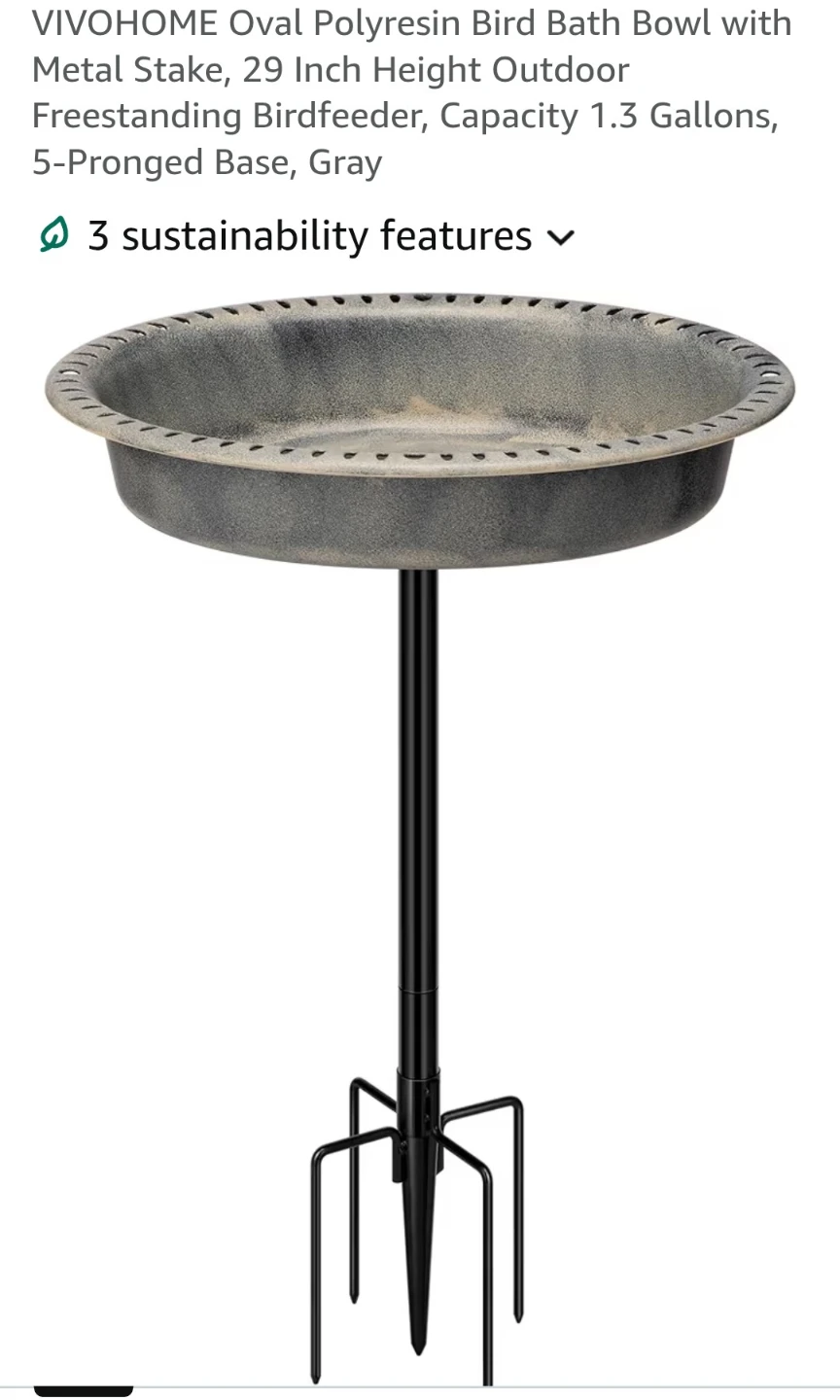 Birdbath with solar fountain*new* - photo 4