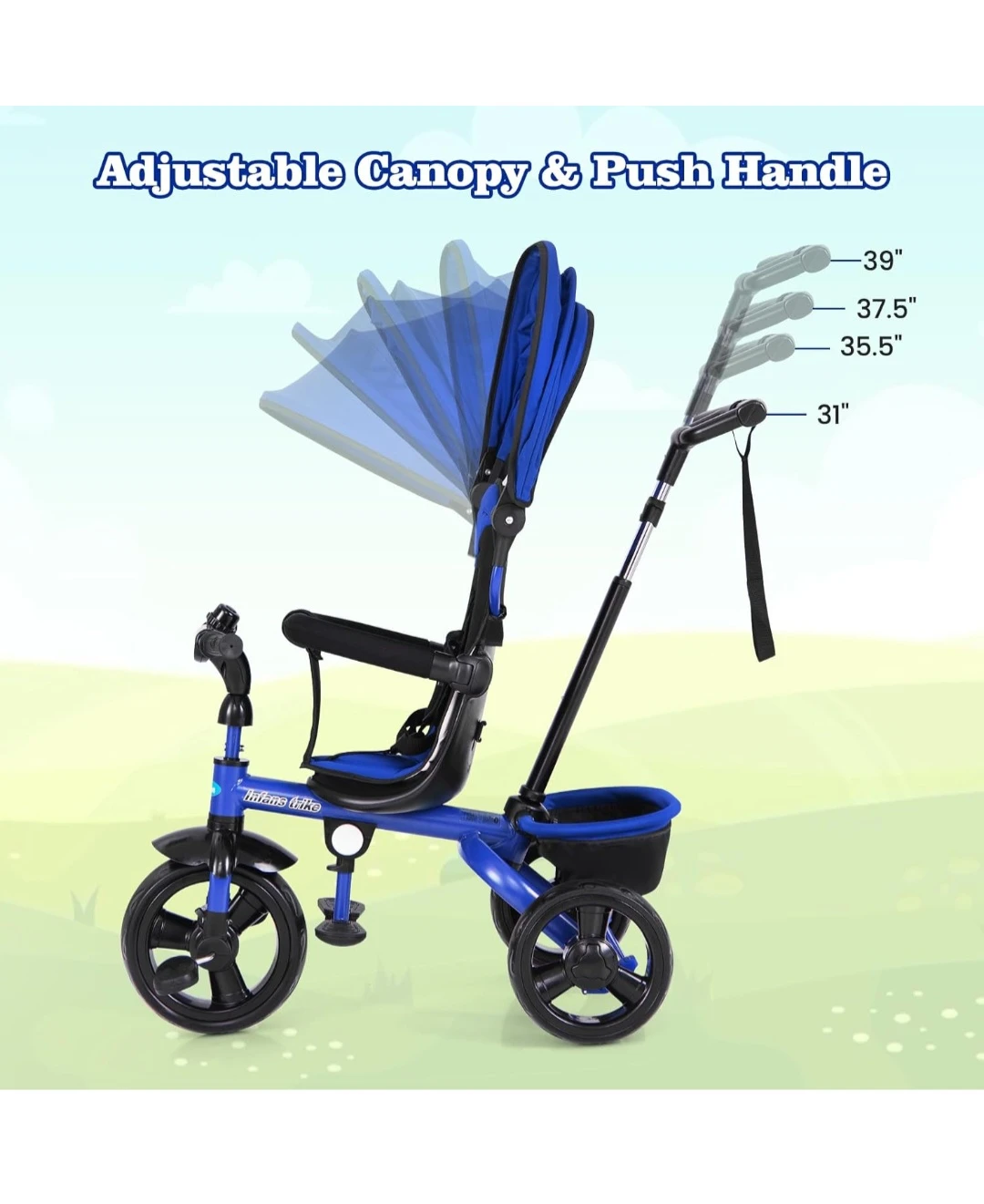 Blue 4-in-1 Kids Tricycle - photo 2