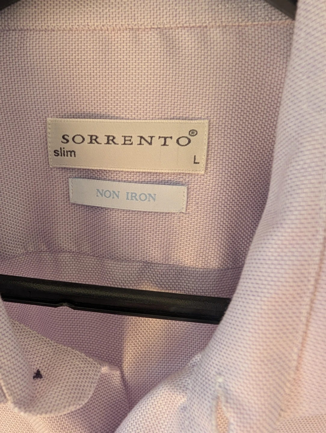 Sorrento Slim Fit Non-Iron Dress Shirt - Lilac, Size L - photo 2