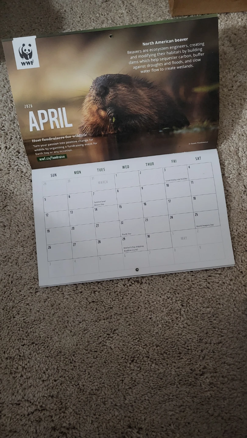 WWF 2026 Wildlife Calendar - photo 2