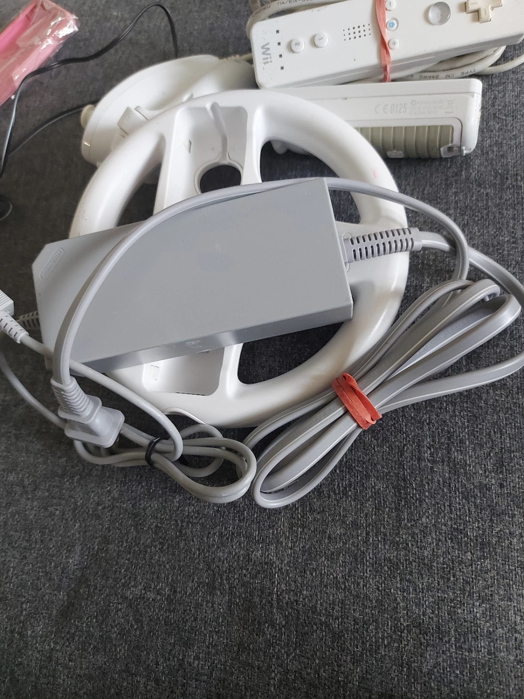 Nintendo Wii Controller Bundle with Racing Wheel