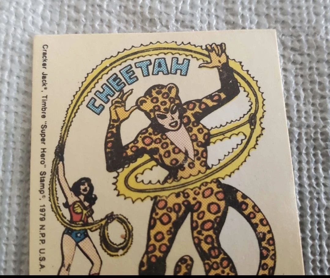 1979 cracker jack wonder woman Cheetah stamp card - photo 2
