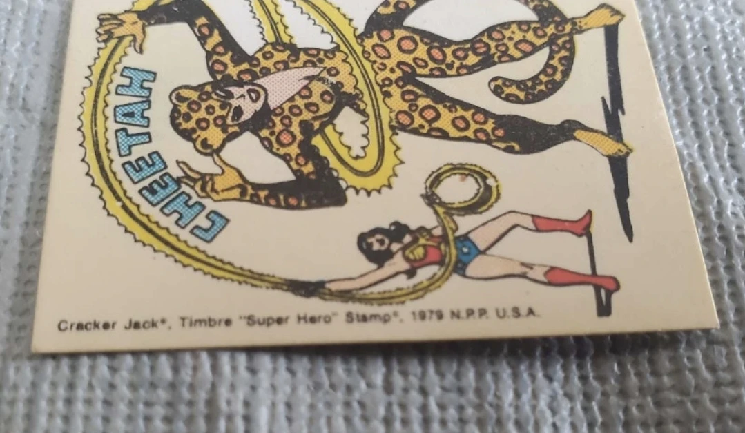 1979 cracker jack wonder woman Cheetah stamp card - photo 4
