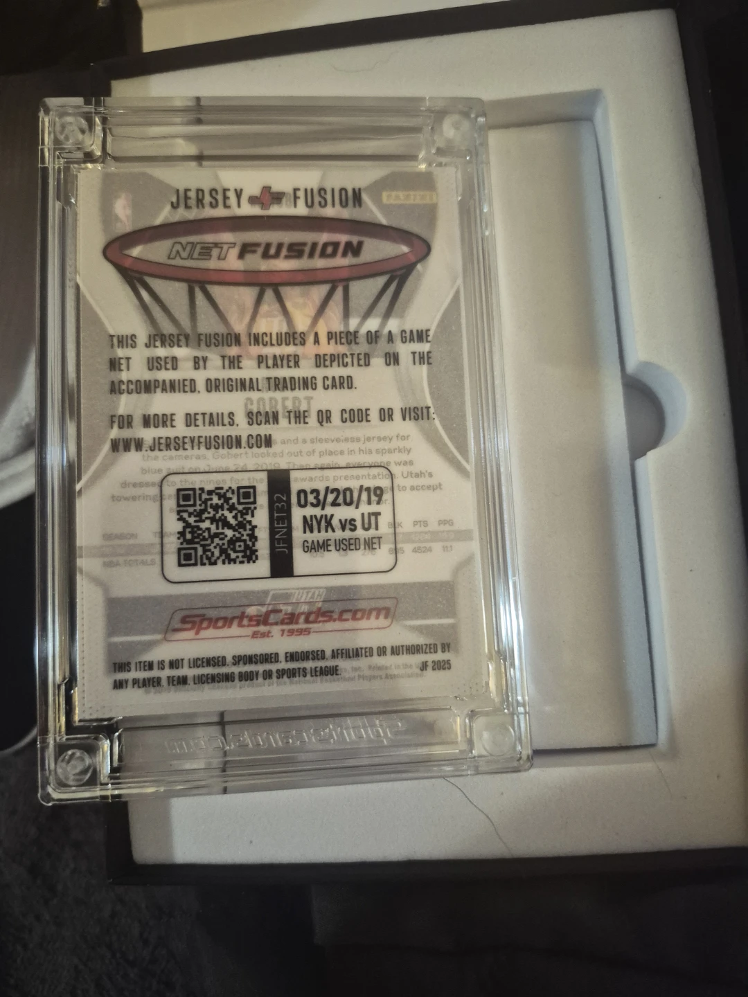 Jersey Fusion Rudy Gobert Trading Card - photo 2