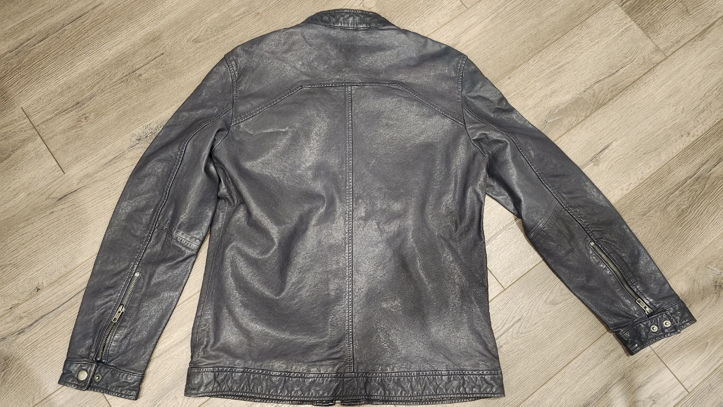 Brand New Leather Oversized Moto Jacket - Size Medium - photo 2