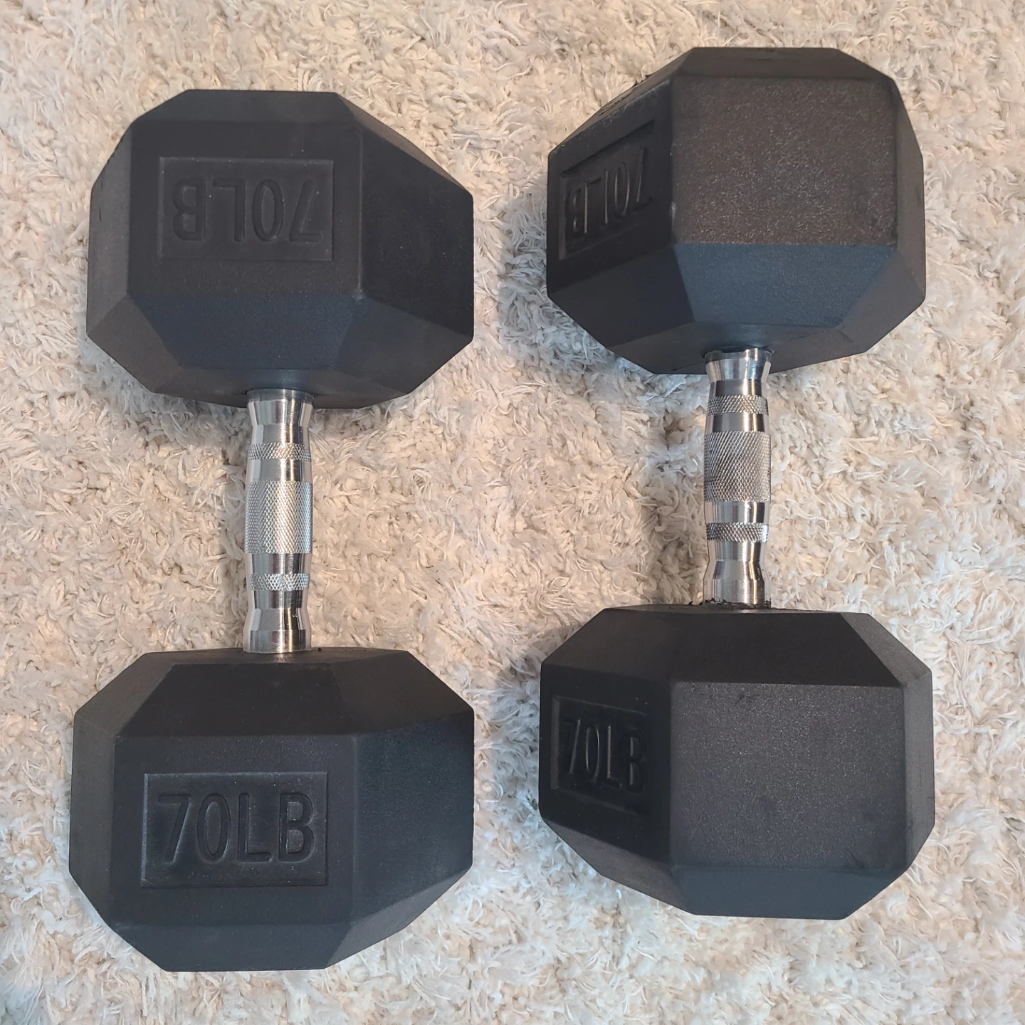 70lb Hex Dumbbells (Pair)