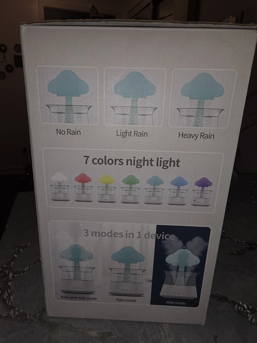AROMA DIFFUSER RAIN CLOUD HUMIDIFIER - photo 2