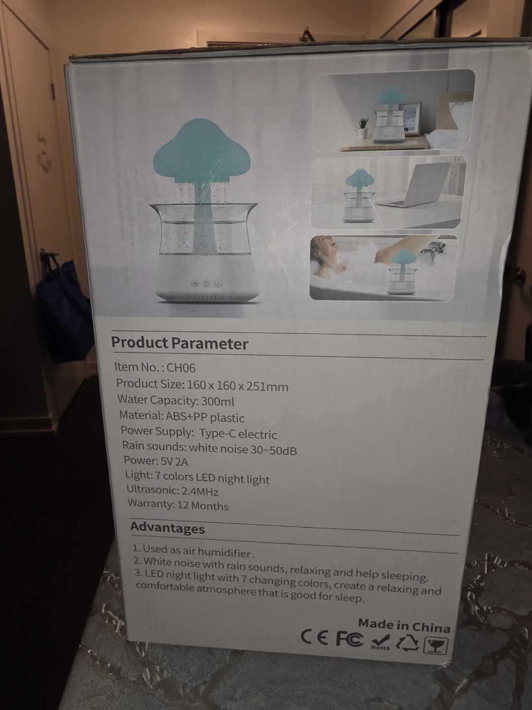 AROMA DIFFUSER RAIN CLOUD HUMIDIFIER - photo 3