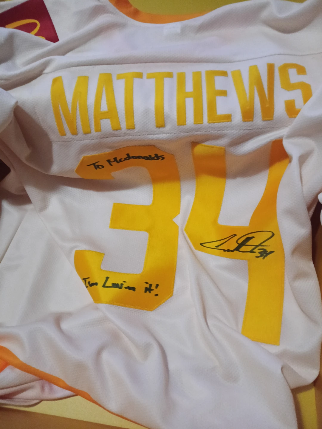 Signed Matthews 34 Hockey Jersey - photo 4