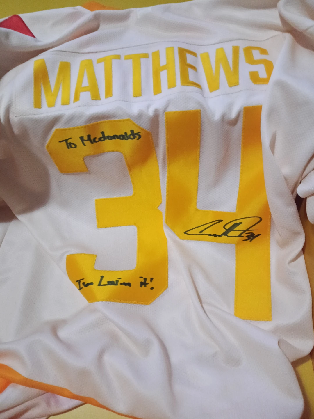Signed Matthews 34 Hockey Jersey - photo 5