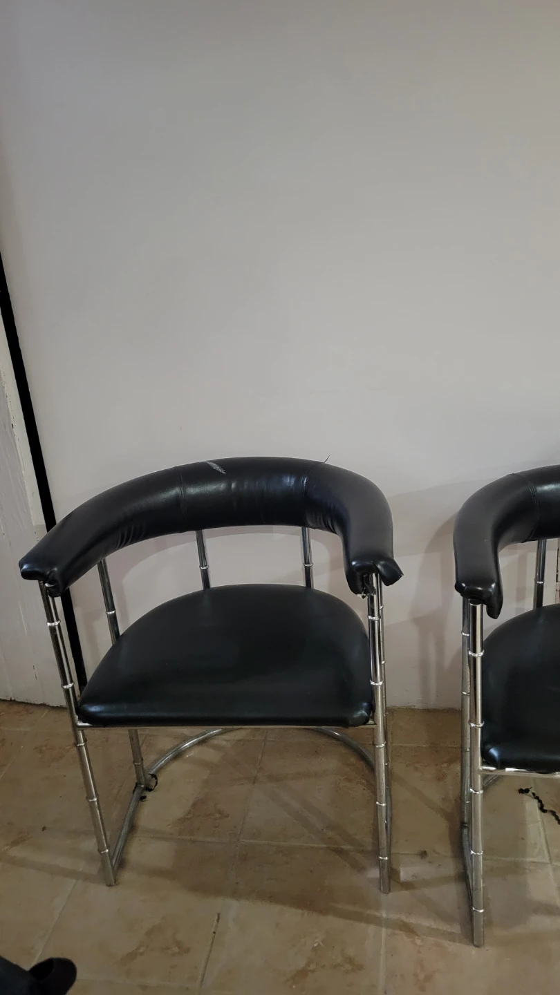 Black Arm Chairs - Set of 2