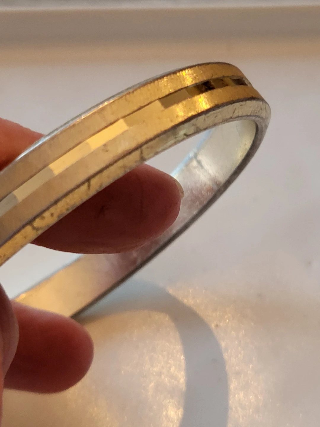 Vintage Two-Tone Bangle Bracelet - photo 3