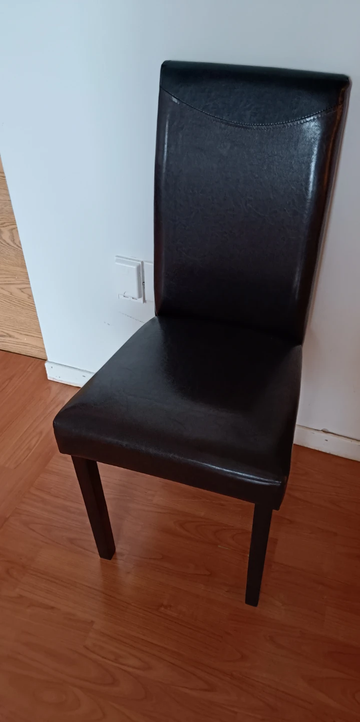 Dark Brown Leather Dining Chair