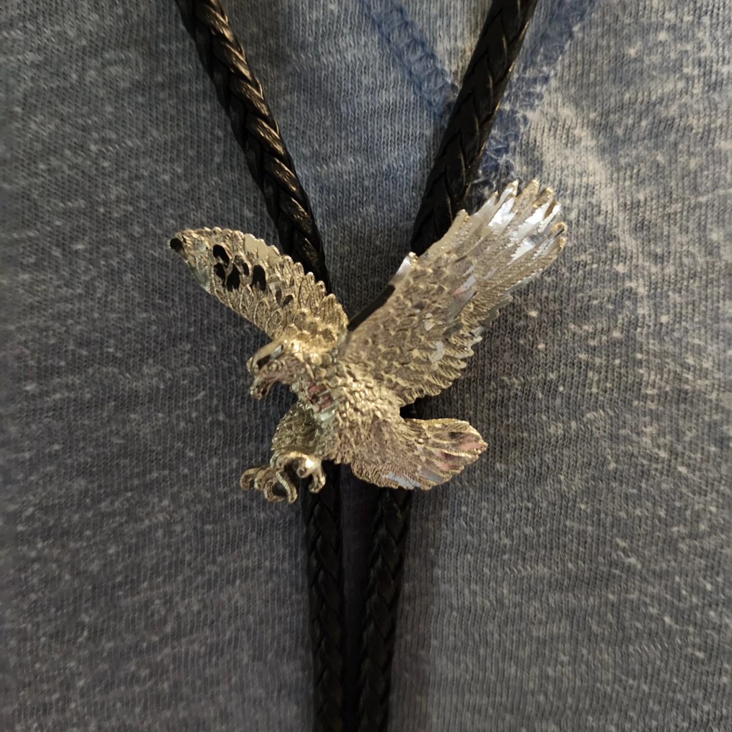 Silver tone Eagle Bolo Tie - photo 4
