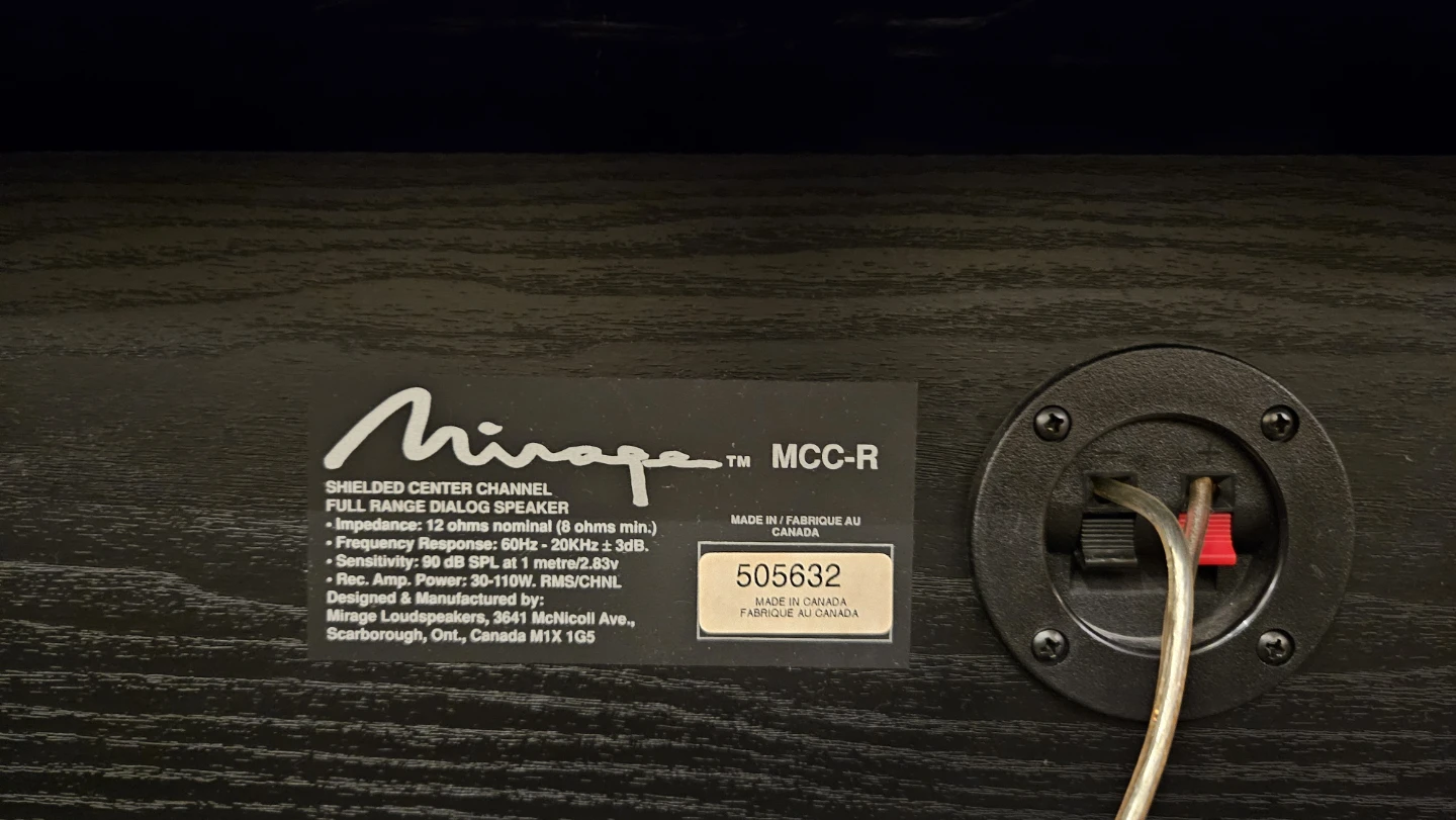 Mirage Centre Channel Speaker - Black - photo 3