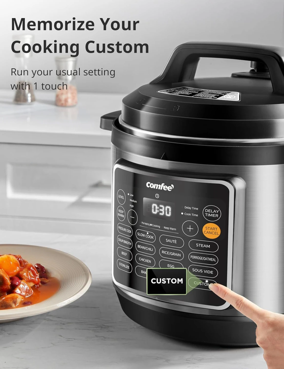 Comfee 6-Quart Multi-Function Pressure Cooker - photo 2