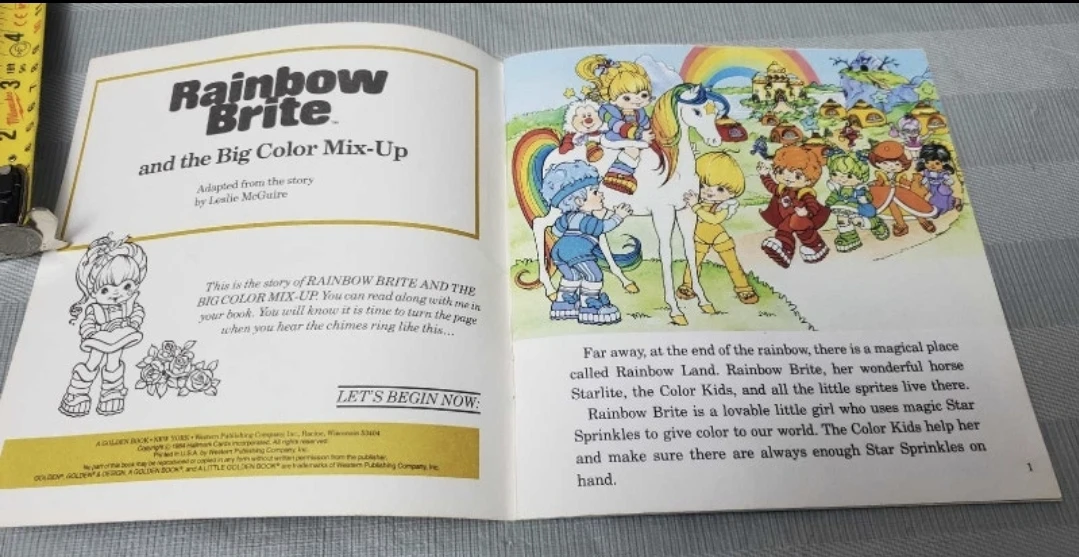 1984 Rainbow Brite read along cassette *book only* - photo 5
