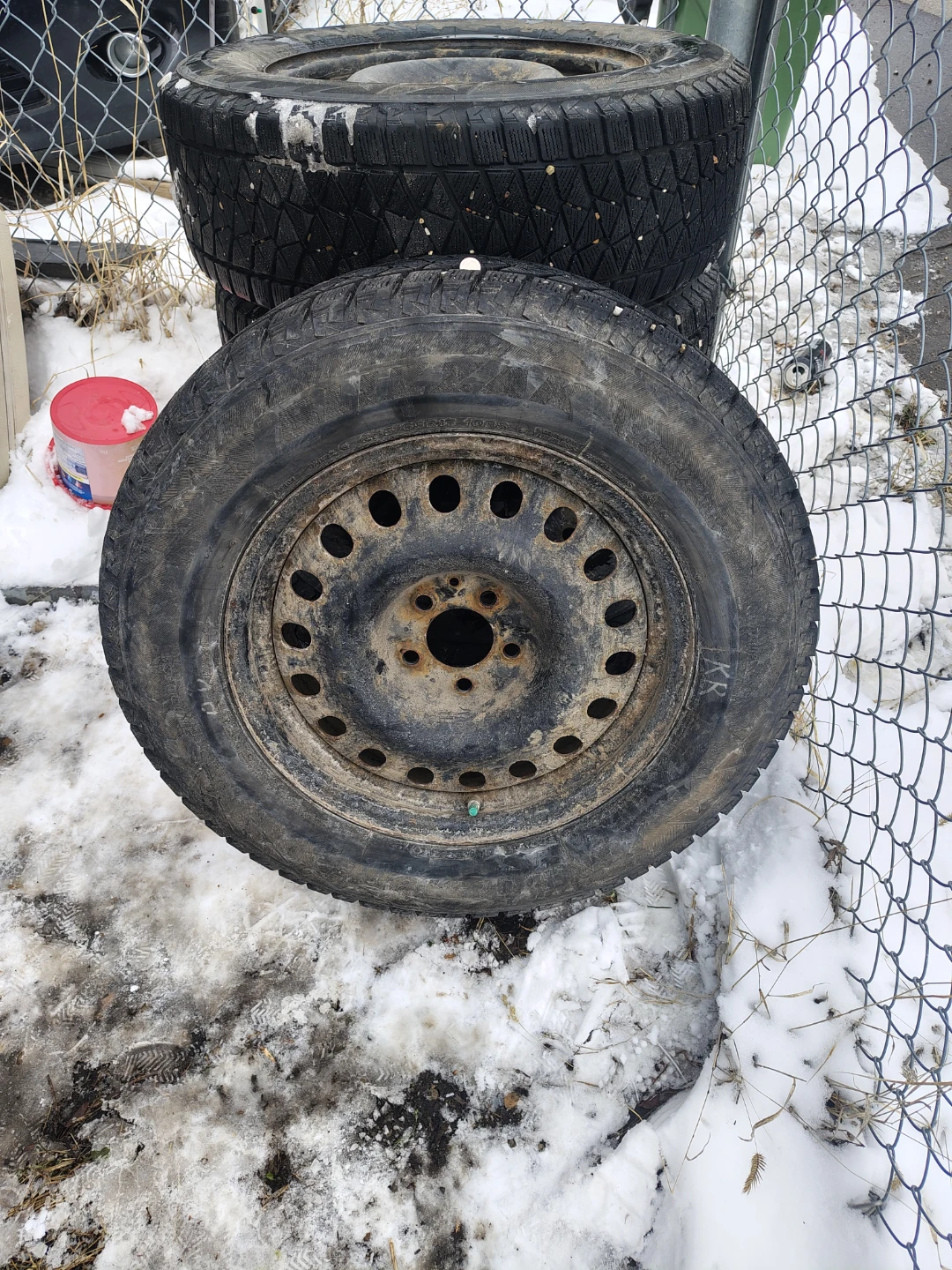 Set of 4 M&S Tires with Rims - photo 4