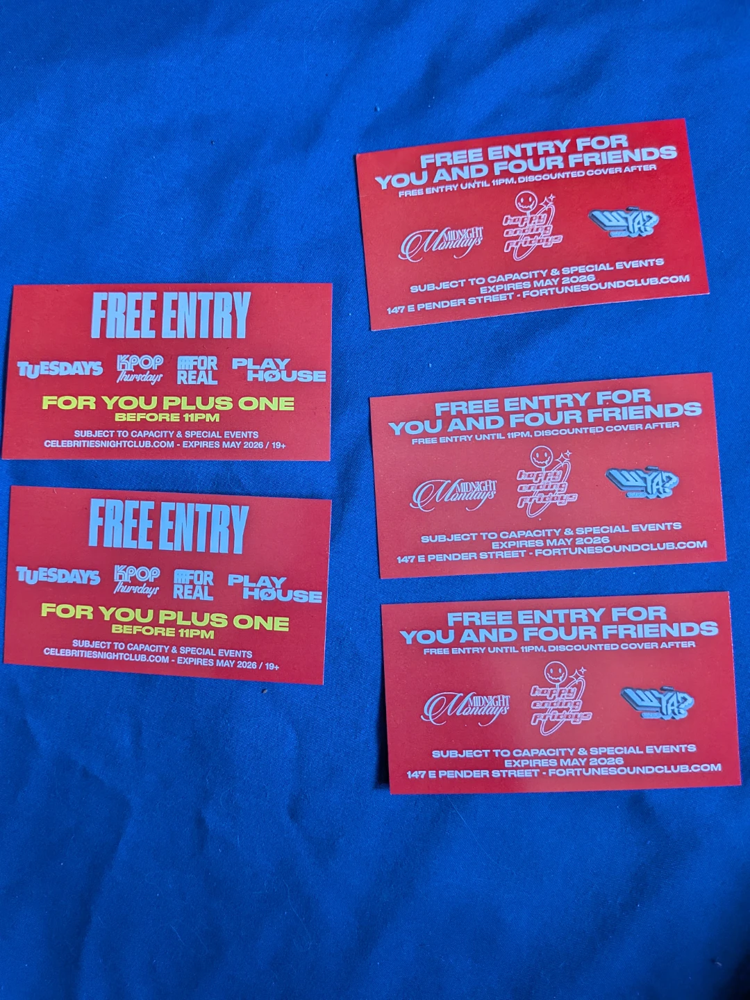 Club Tickets Fortune & Celebeities