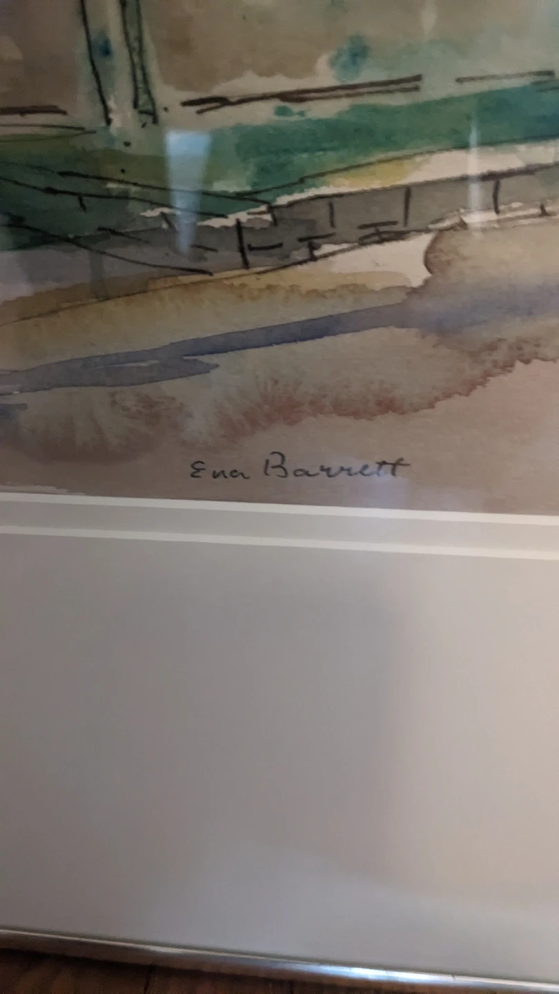 Ena Barrett Watercolour Painting of Houses - photo 2