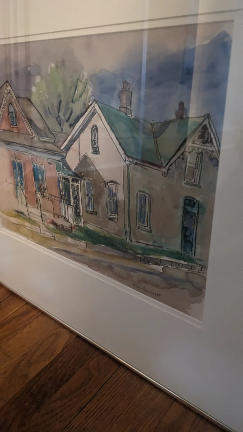 Ena Barrett Watercolour Painting of Houses - photo 5