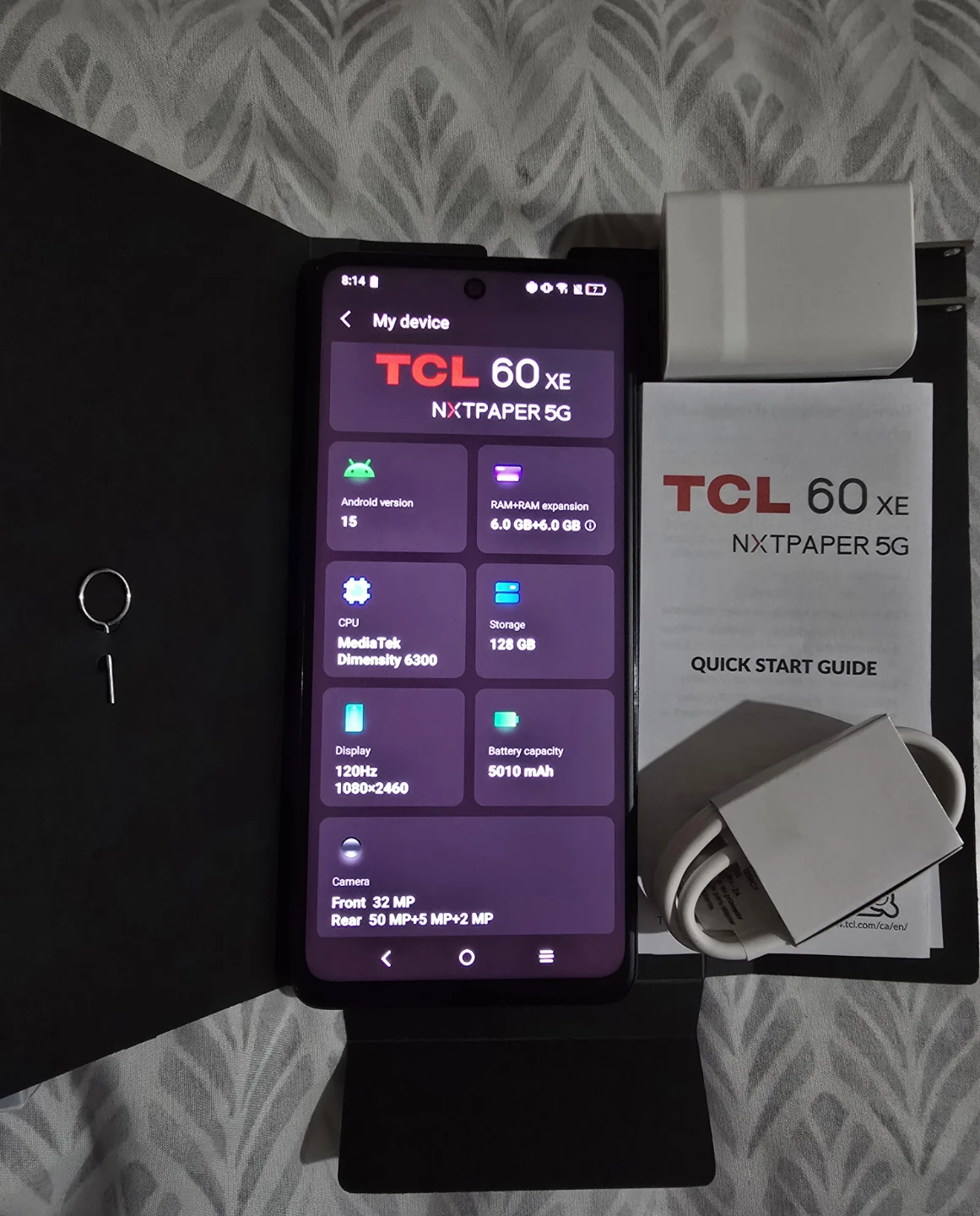 TCL 60 XE NXTPAPER 5G Smartphone with Case