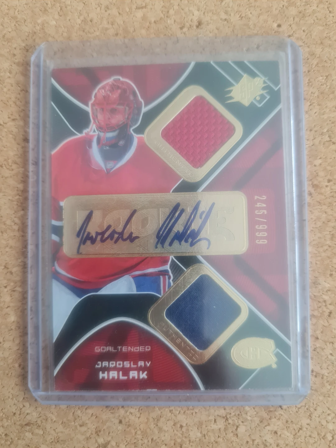 Upper Deck Jaroslav Halak Autographed Jersey Card 245/999