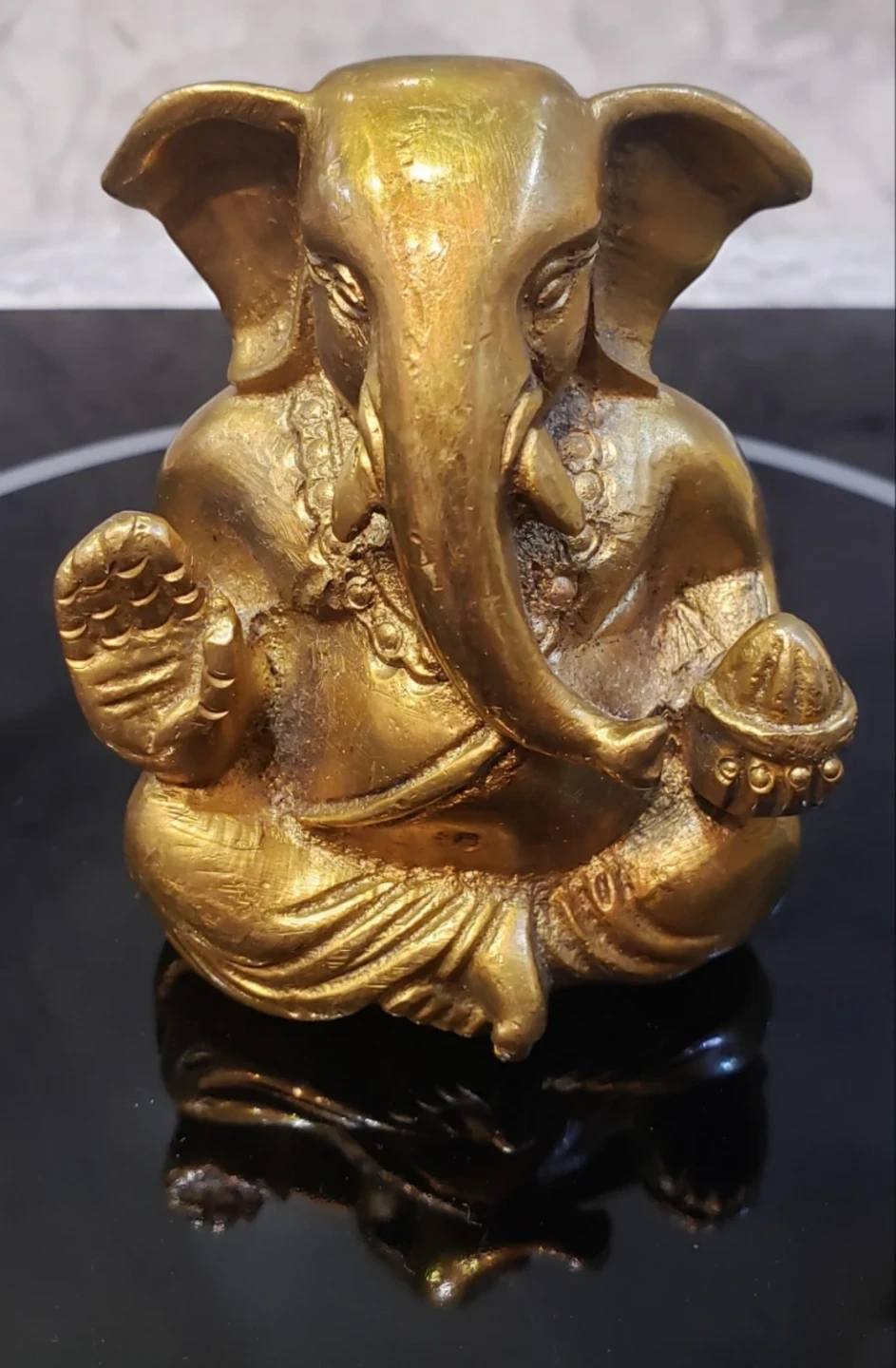 Ganesh Figure, solid brass