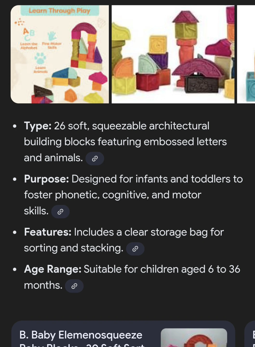 Baby Elemenosequeeze Soft Building Blocks - photo 5