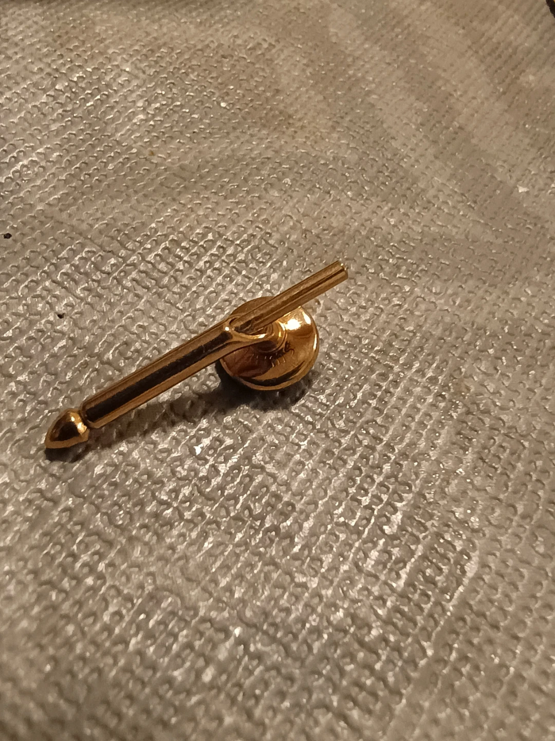 Gold-tone Cufflinks with Black Detail - photo 2