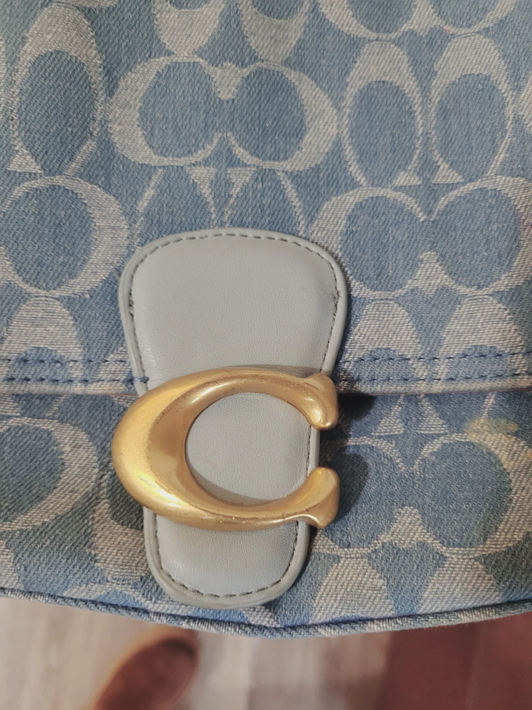Coach Denim Monogram Shoulder Bag