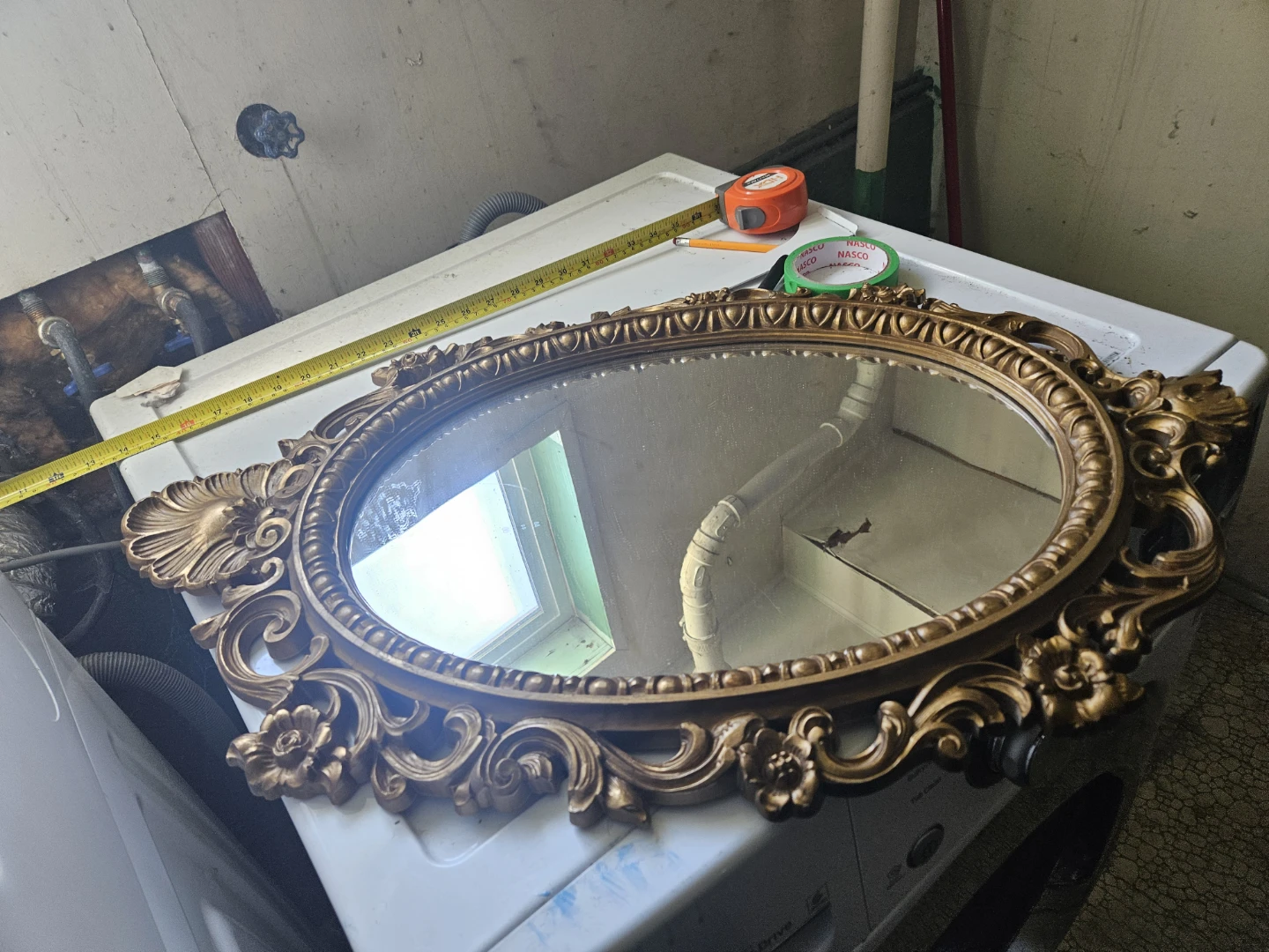 Ornate Gold Oval Mirror - photo 5