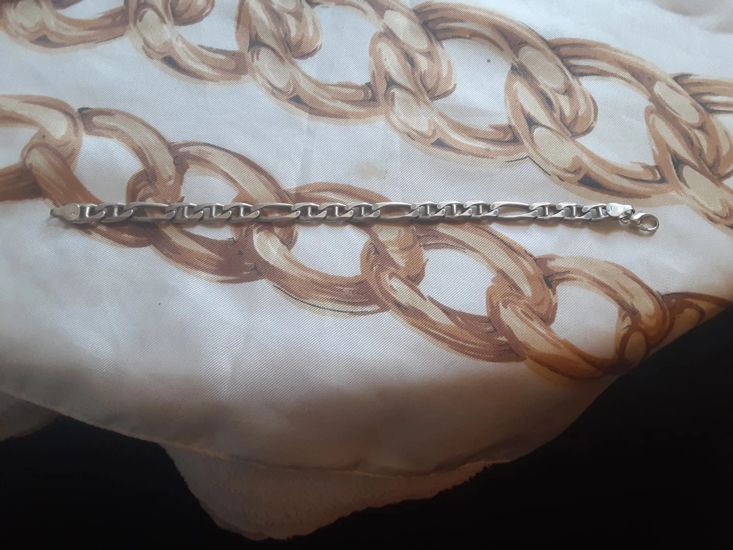 Sterling Silver Figaro Chain Bracelet - Italy