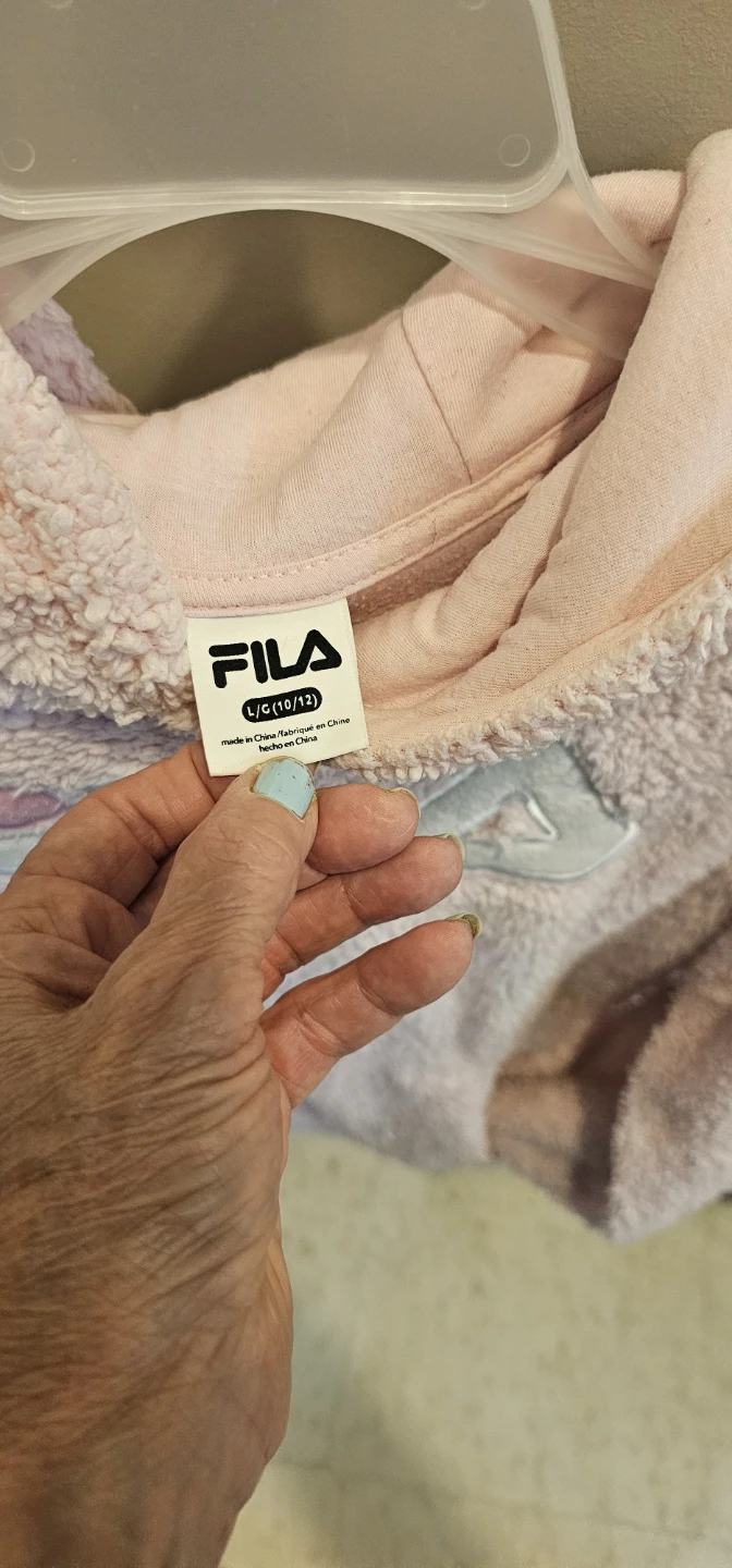 Pink Fila Sherpa Hoodie - L/G (10/12) - photo 2