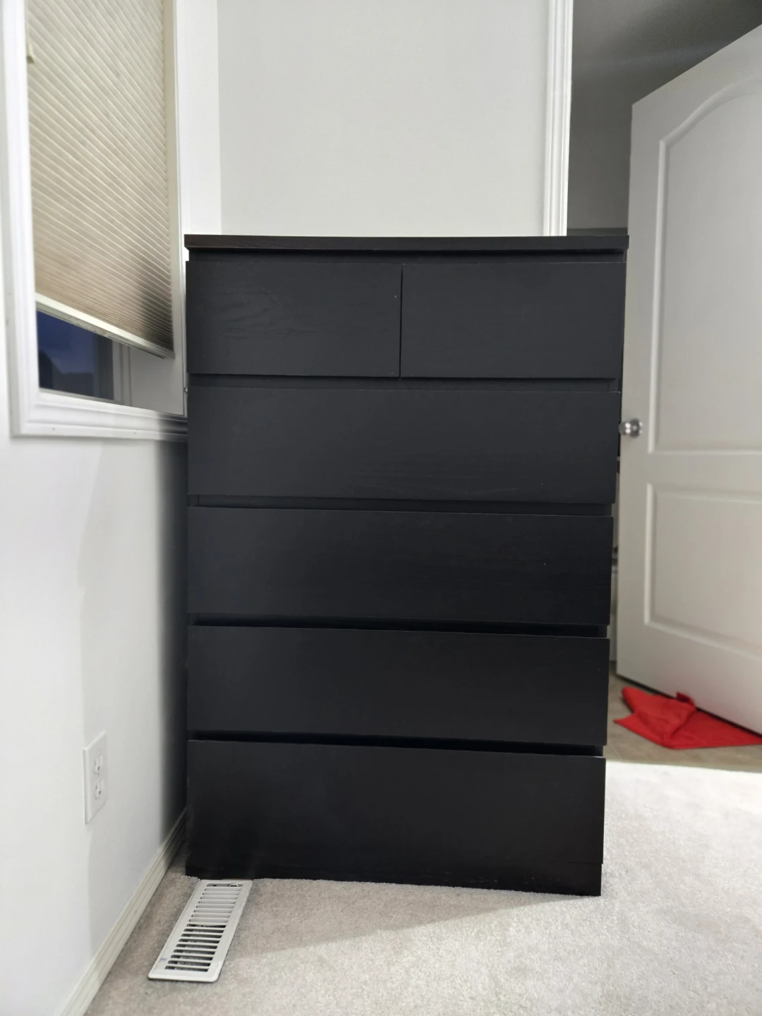 IKEA STORKLINTA 6-Drawer Chest - Dark Brown/Oak Effect