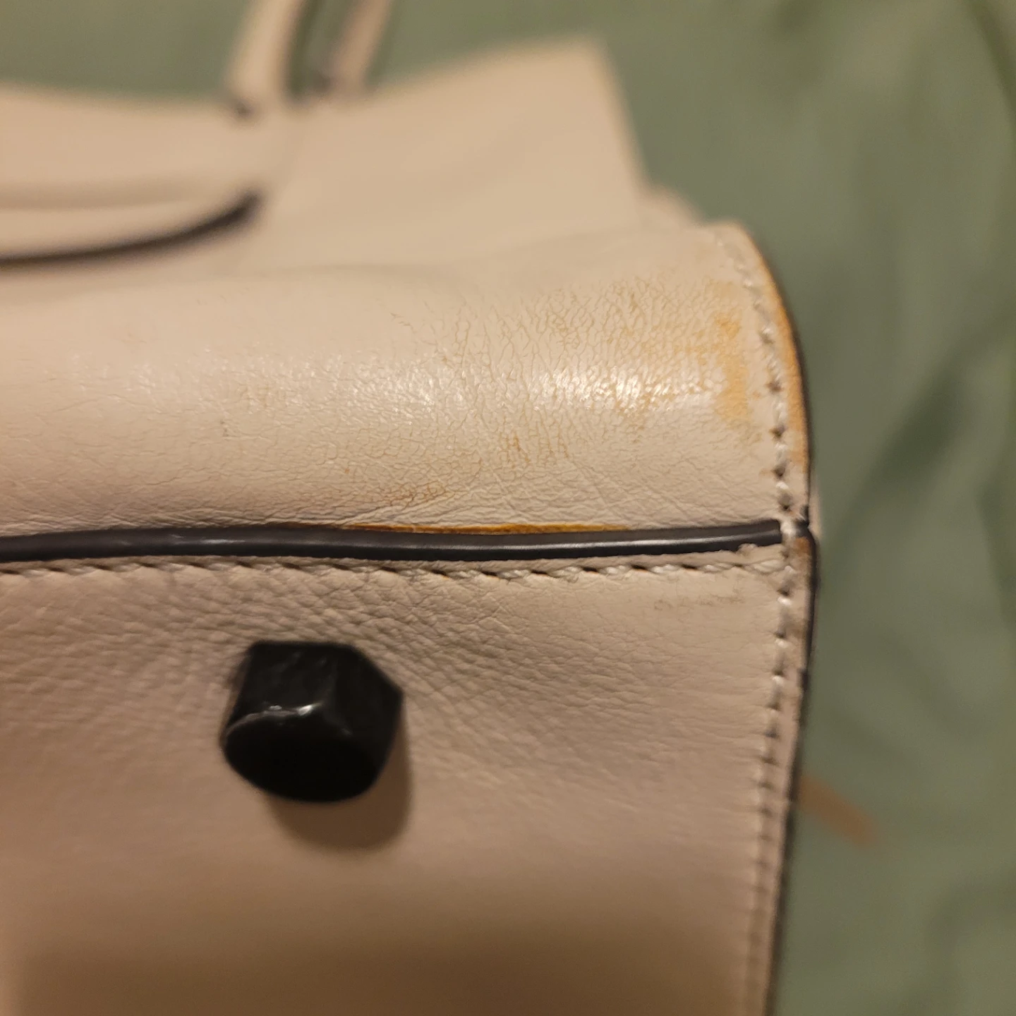 Preloved Rebecca Minkoff Cream Leather Tote Bag - photo 4