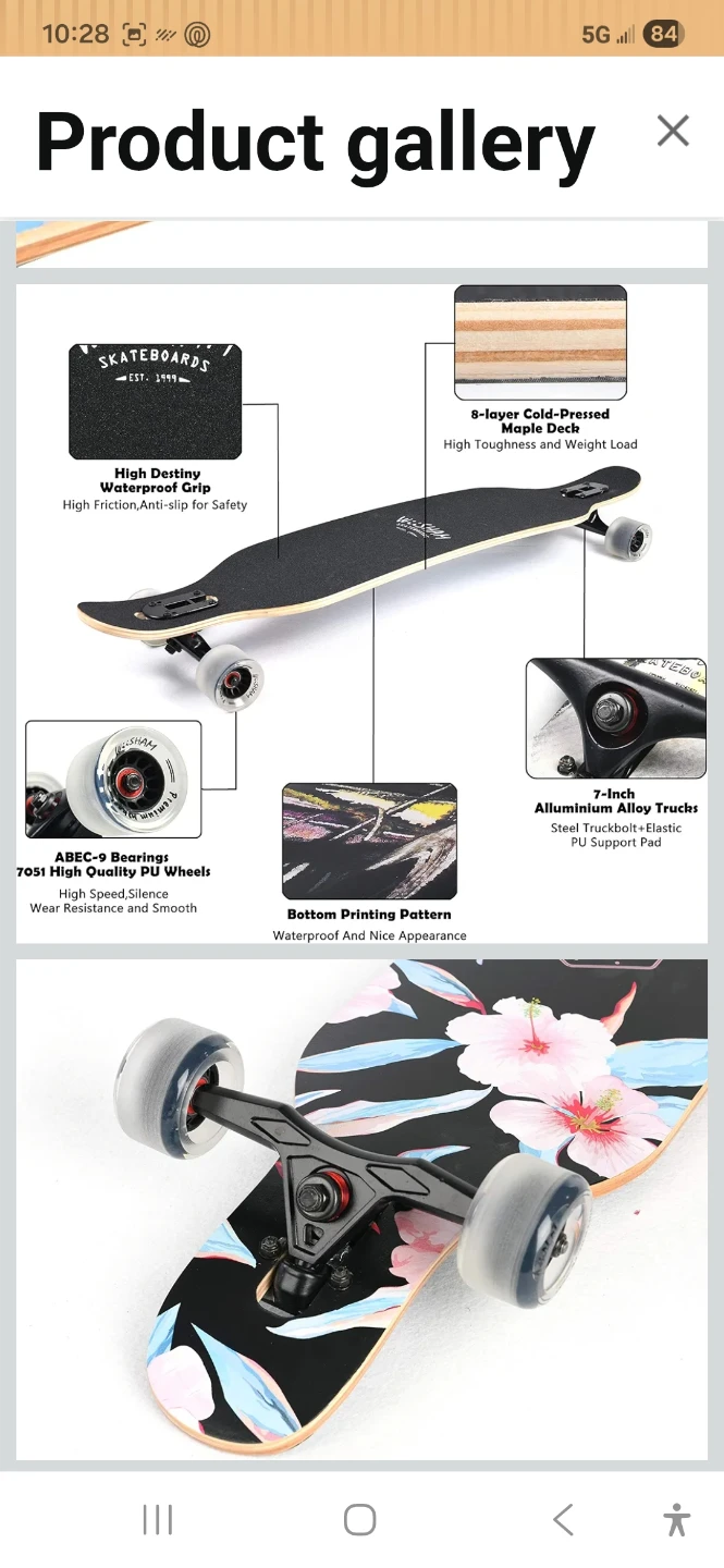 Amrgot Longboard Skateboard - photo 3