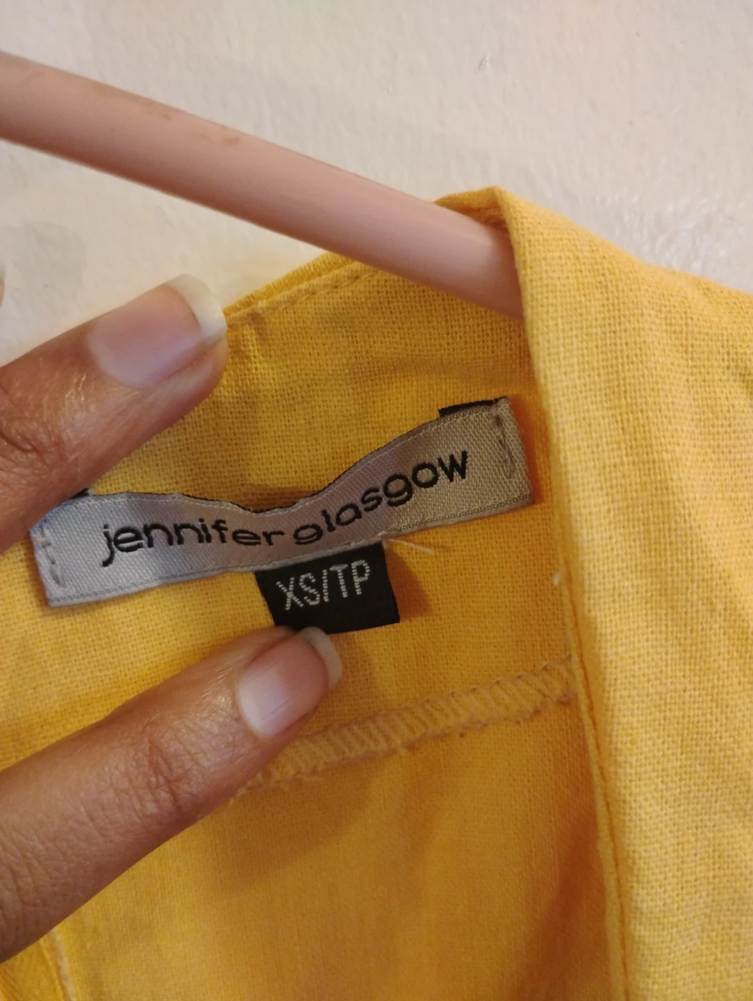 Sunflower Yellow Linen Fitted Dress XS - photo 2