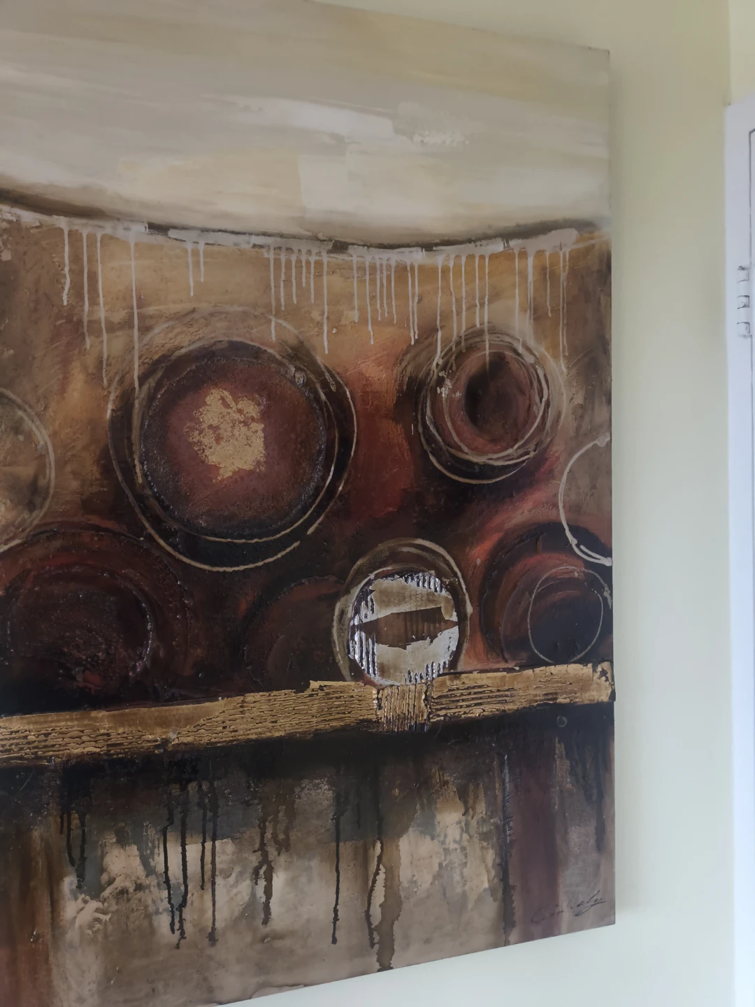 Abstract Circle Art Canvas - photo 2