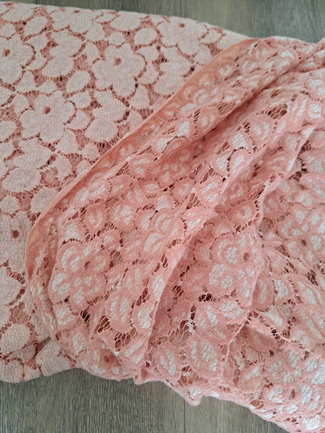 4.20M L X 1.50M A.Encaje rosa melocotón no elástica. - photo 4