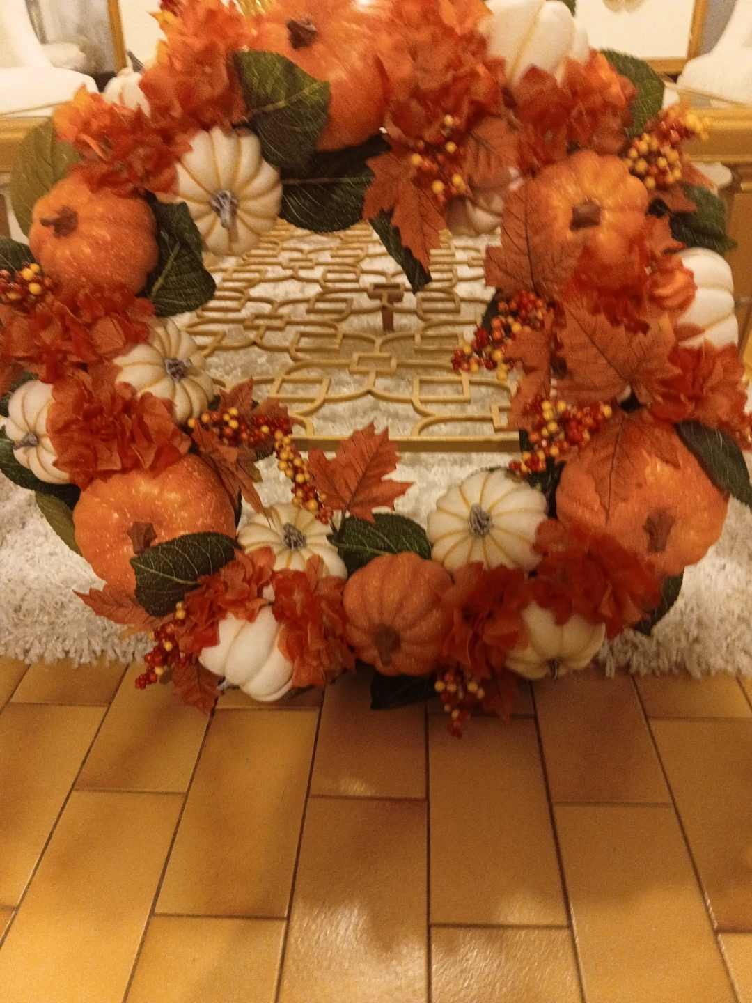 Fall Harvest Pumpkin Wreath - photo 2