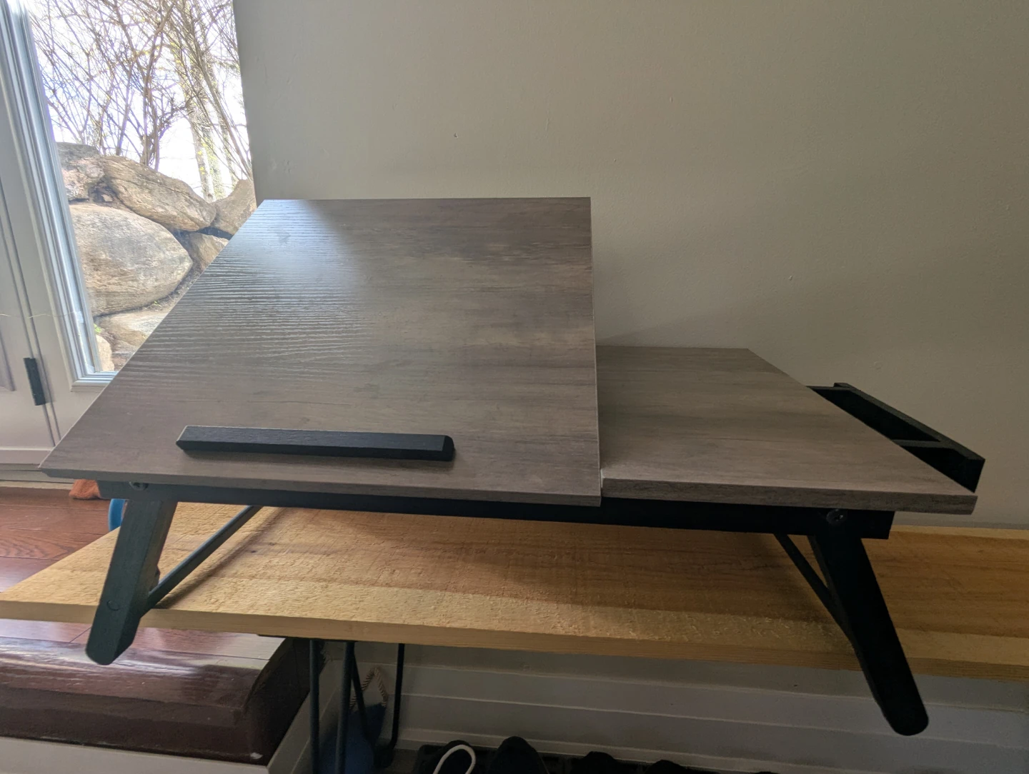 Adjustable Laptop Bed Tray with Drawer - photo 3