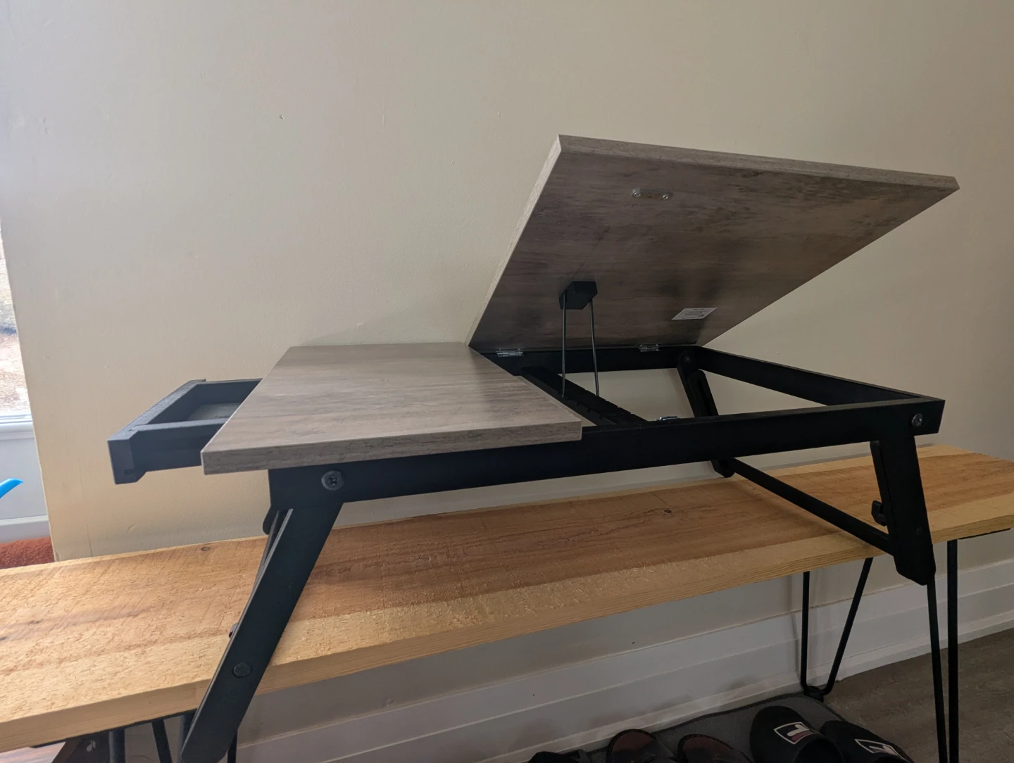 Adjustable Laptop Bed Tray with Drawer - photo 4